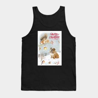 English Bulldog Merry Christmas Santa Dog Tank Top